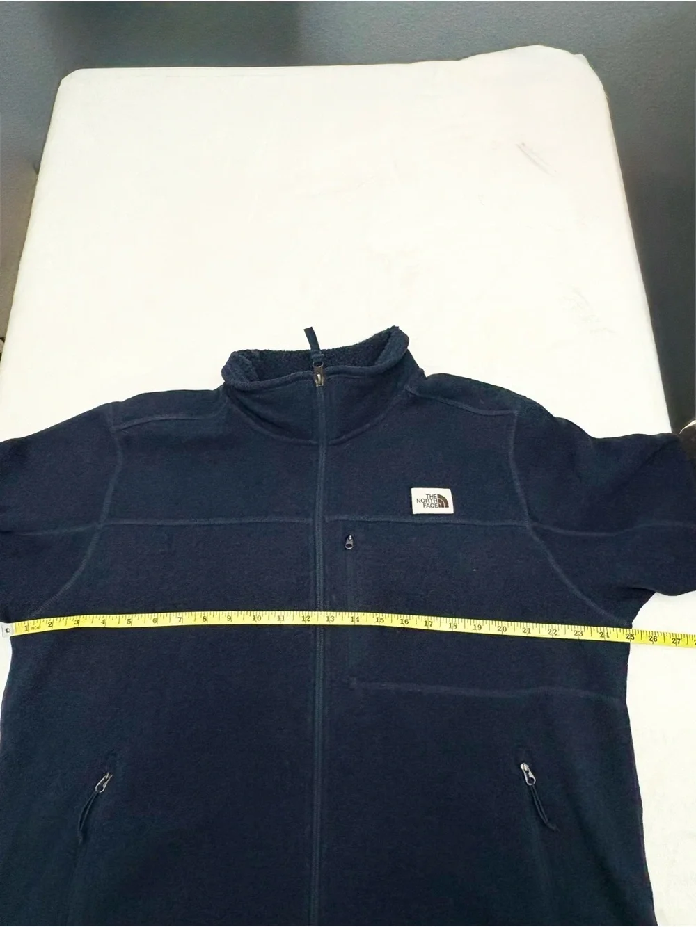 The North Face Men's Navy Full Zip Fleece Jacket Lightweight Size XL